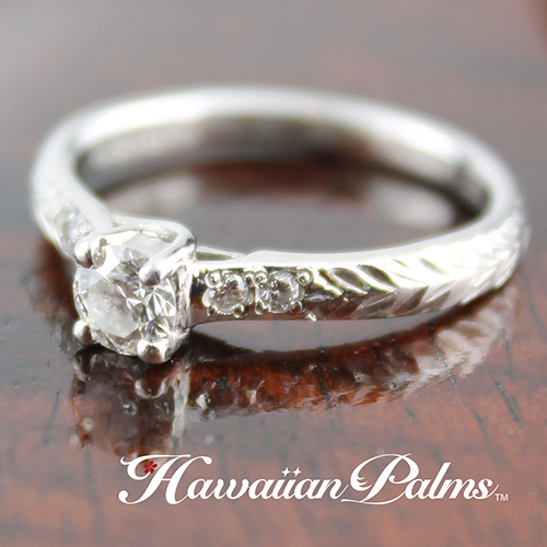 ハワイアンジュエリーのエンゲージリング 婚約指輪 プロポーズ／ハワイアンパームス
