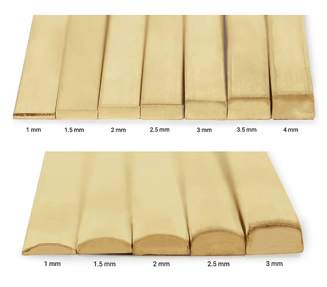 形状（フラット・バレル）と厚みの比較